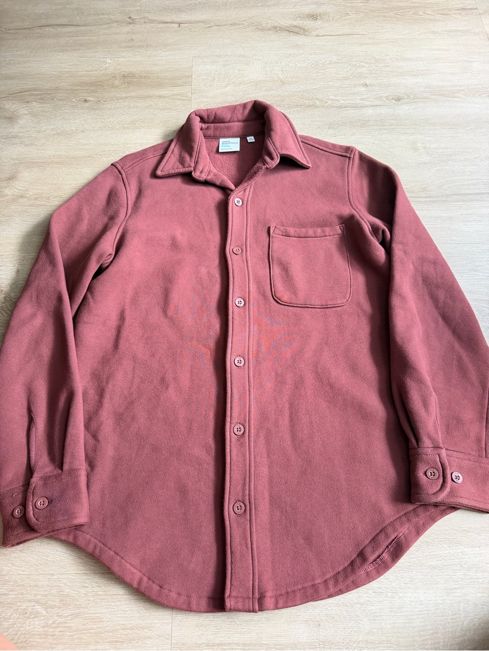 Aritzia TNA Fleece shirt jacket button up Brown XSmall Oversized